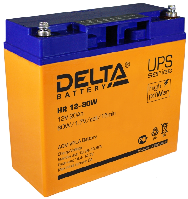 Аккумулятор Delta HR 12-80 W 12В/83 Вт